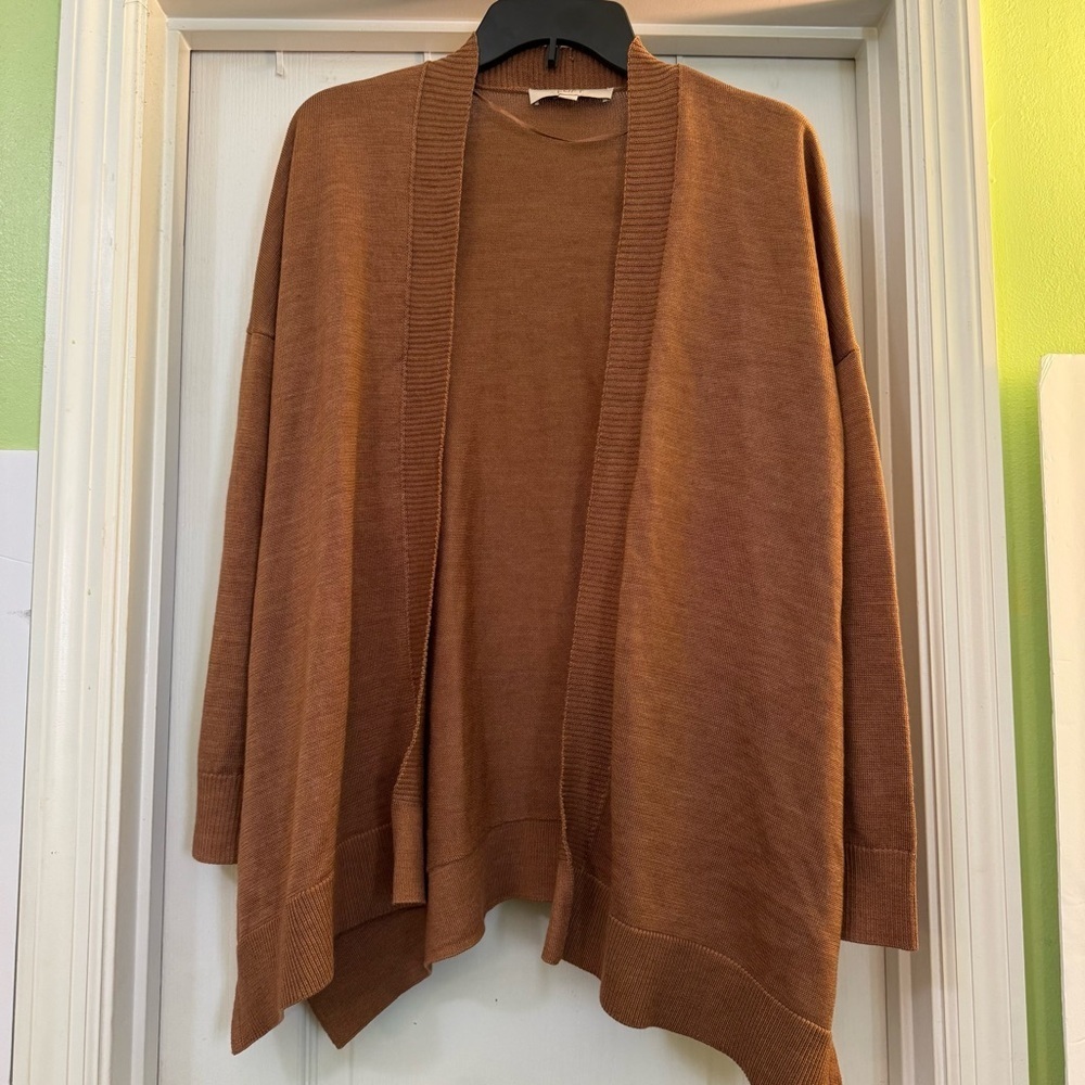 Ann Taylor Loft Long Sleeve Tan Cardigan